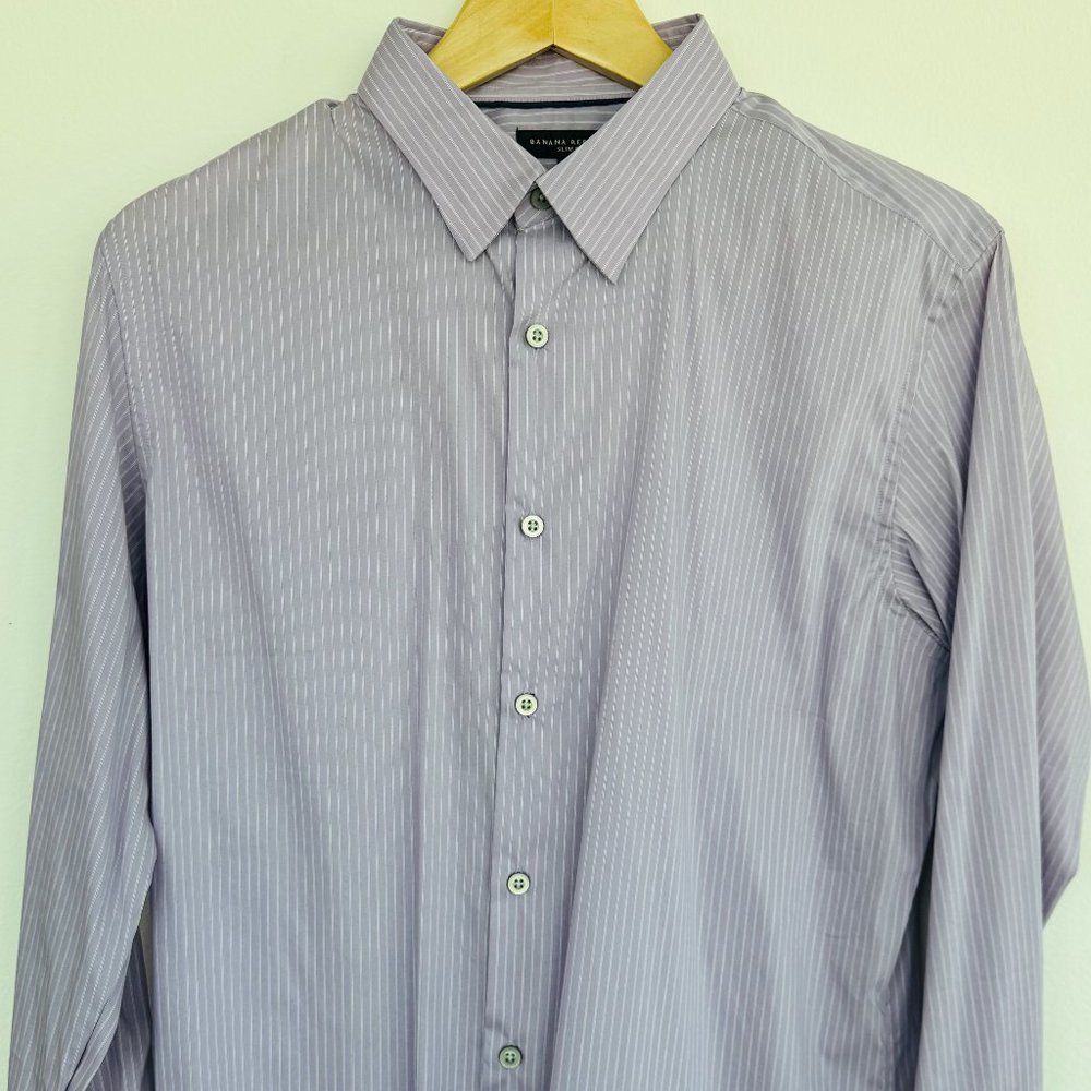Banana Republic: Light Purple Soft Men's Dress Shirt